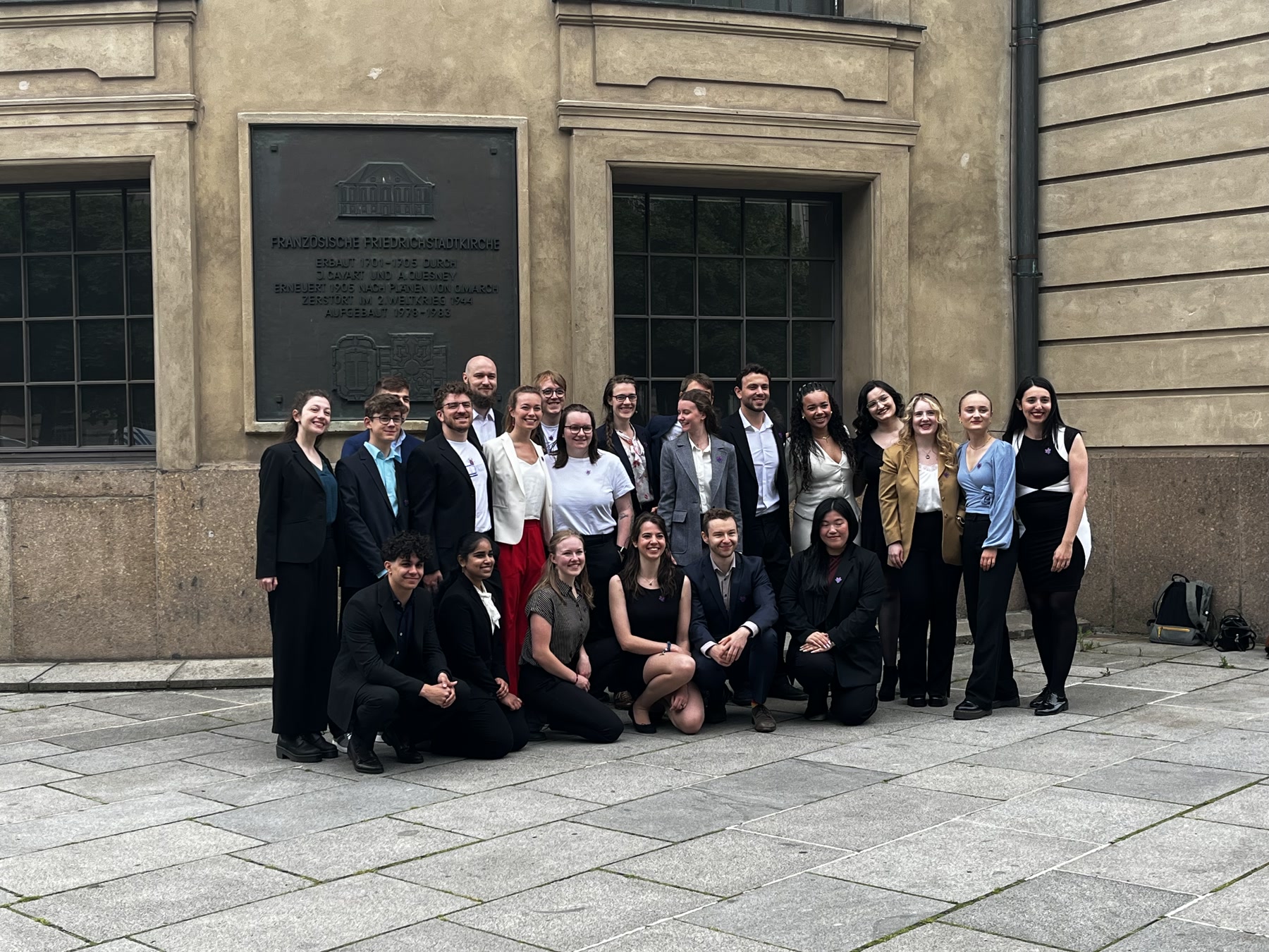 The IT4Kids team outside the Französische Friedrichstadtkirche in Berlin at the 2025 award ceremony
